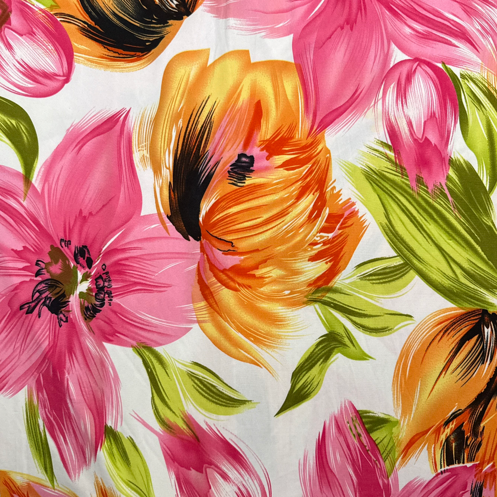 Vintage Y2K KARIN STEVENS Maxi Dress Empire Waist Floral Tropical Resort Size 10 - Picture 2 of 11
